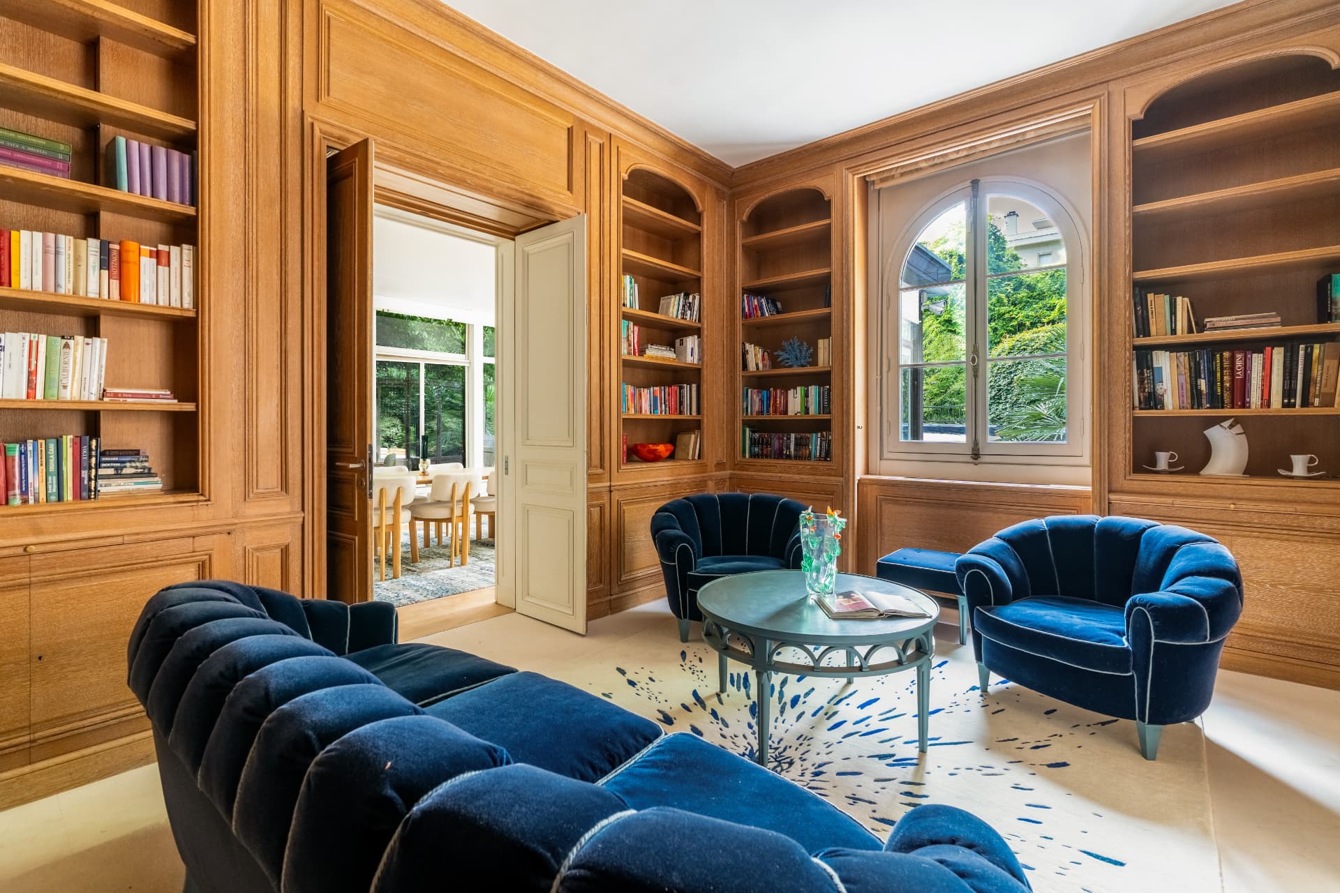 French doors opening onto the garden